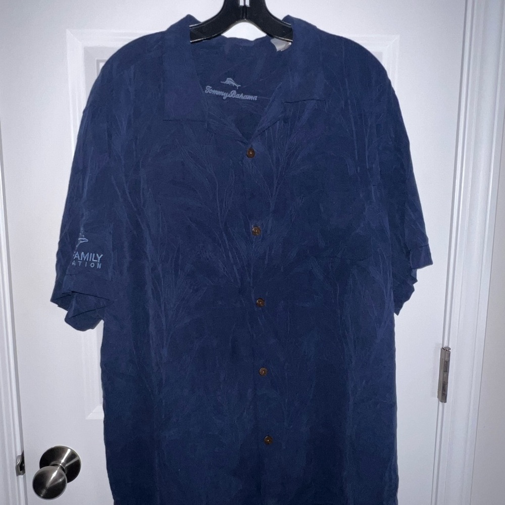 Tommy Bahama Navy Button-Up Shirt